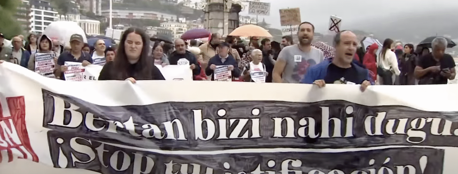 Anti tourism protestors in Europe